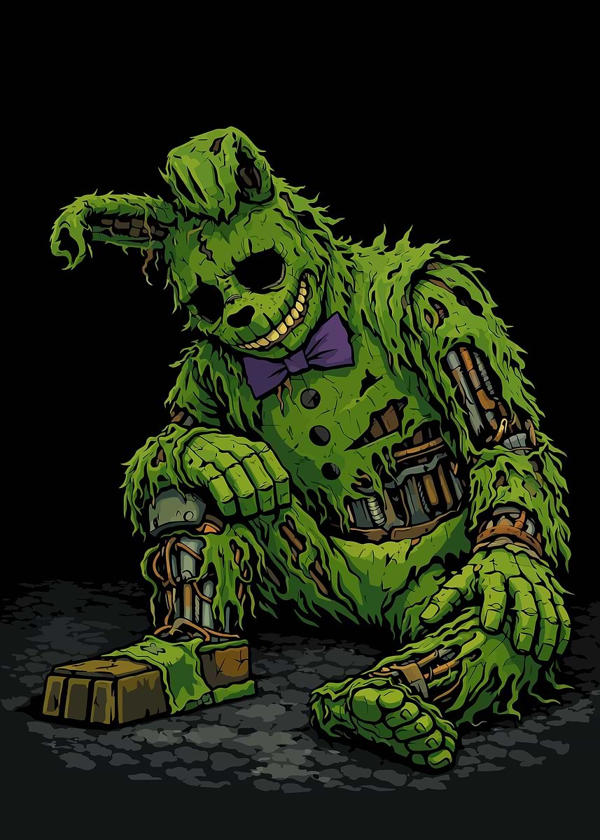'Scary Springtrap Animatronic Character' Poster, picture, metal print ...