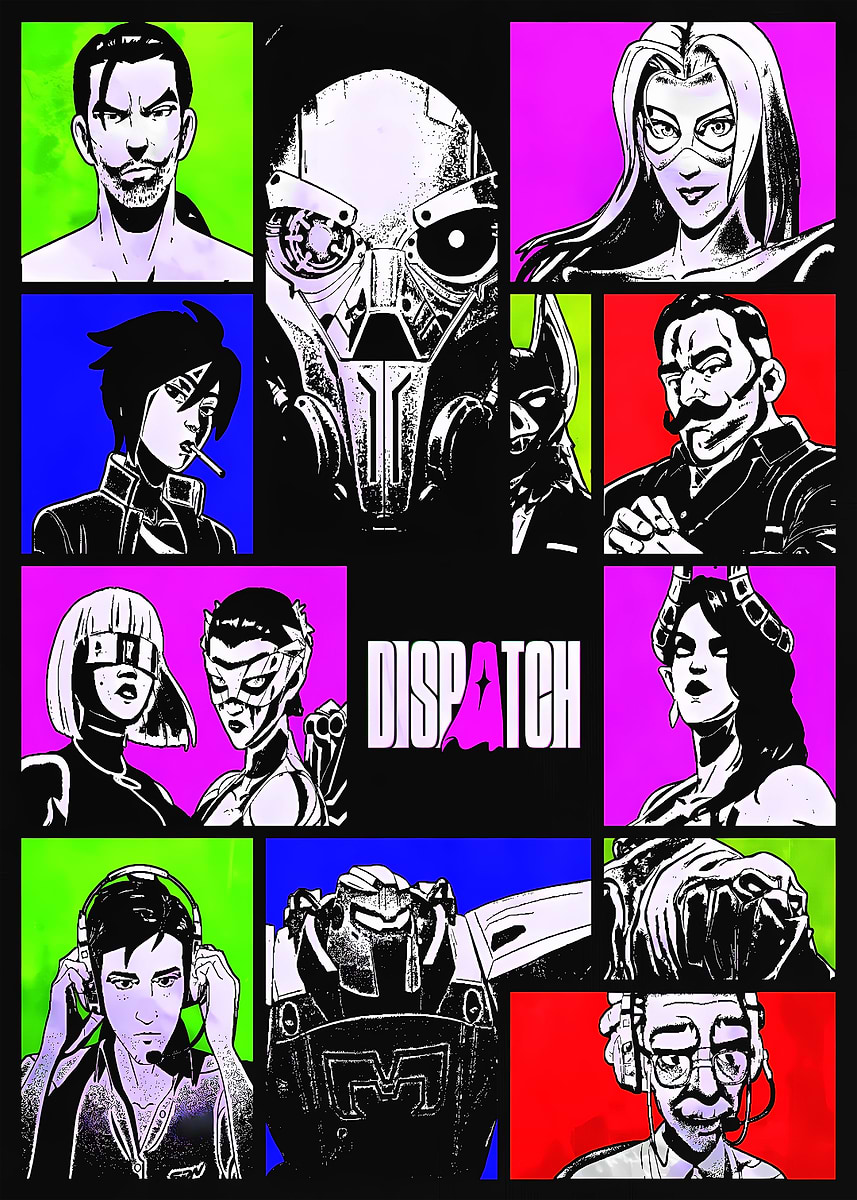 'Dispatch Game Character Collage' Poster, picture, metal print, paint ...
