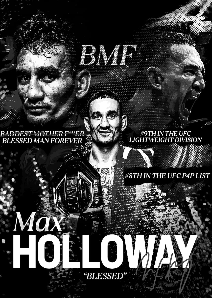 Max Holloway Champion Poster Art' Poster, picture, metal print