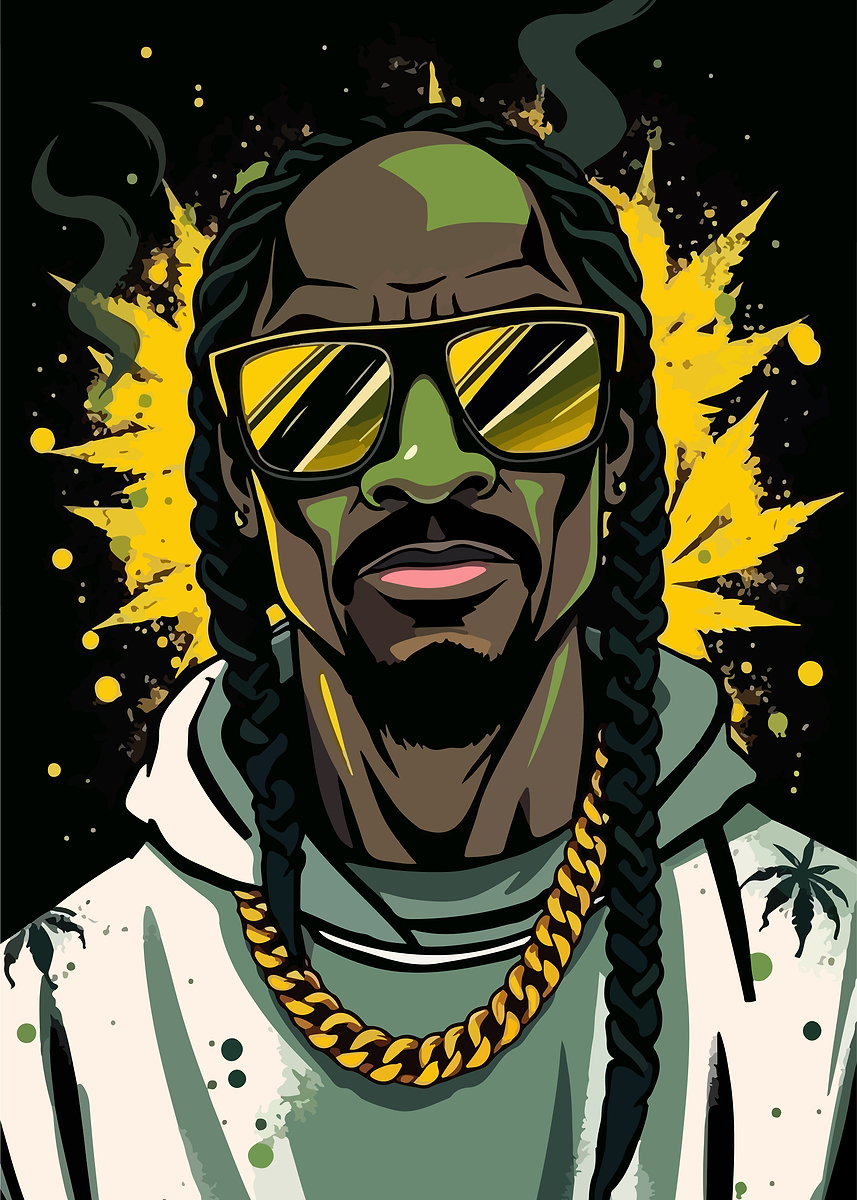 Snoop Dogg Pop Art Portrait' Poster, picture, metal print, paint