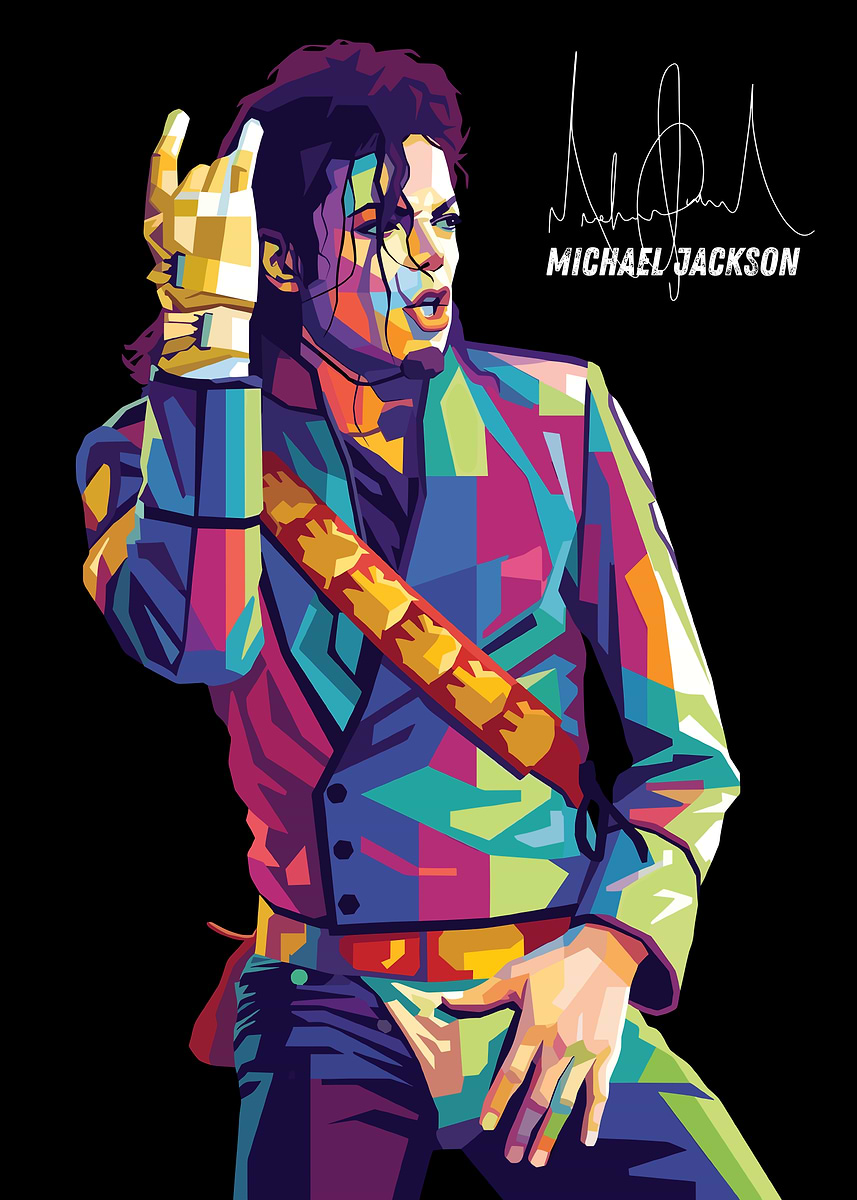 Michael Jackson Pop Art Portrait' Poster, picture, metal print