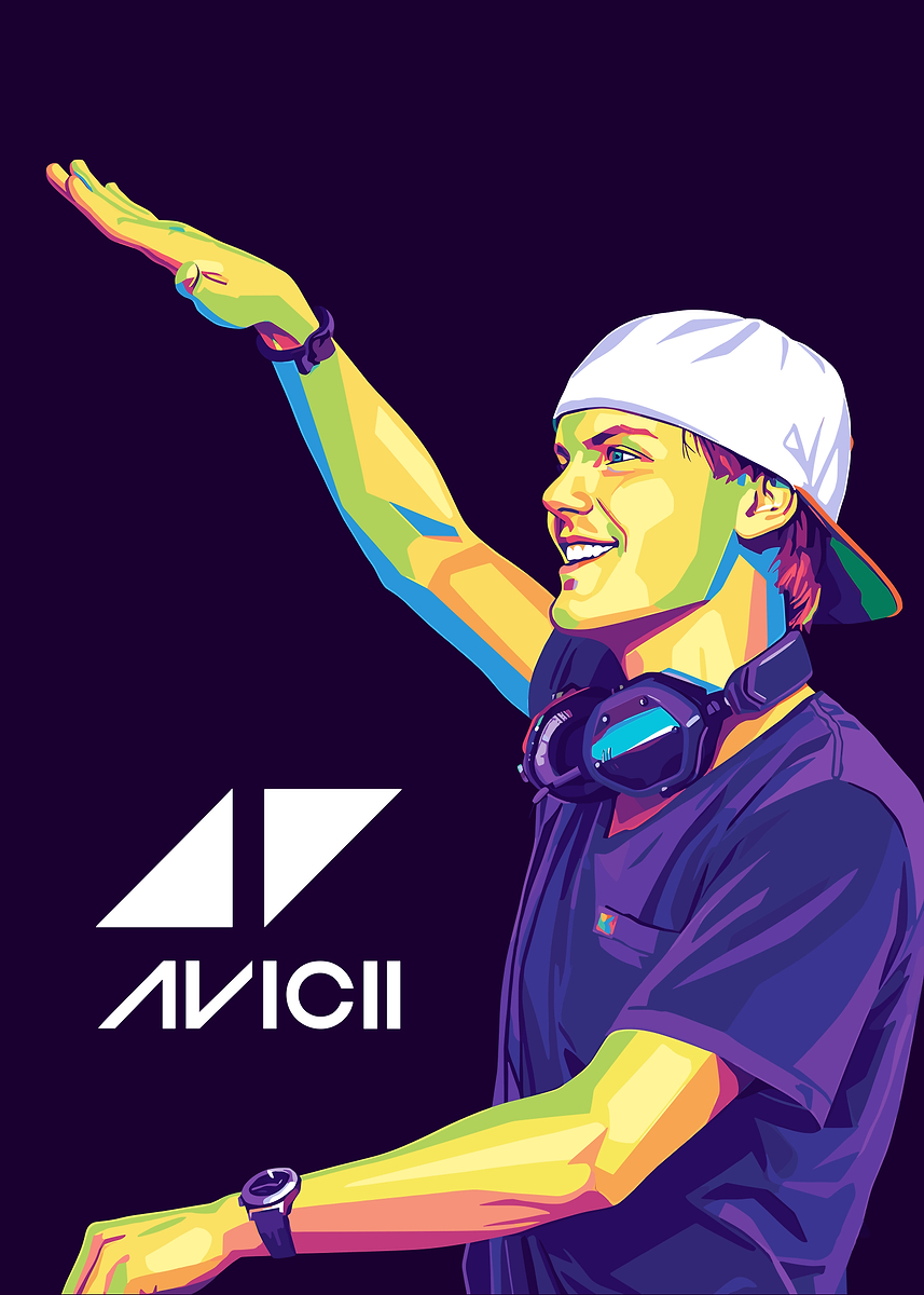 Avicii Pop Art Portrait' Poster, picture, metal print, paint by