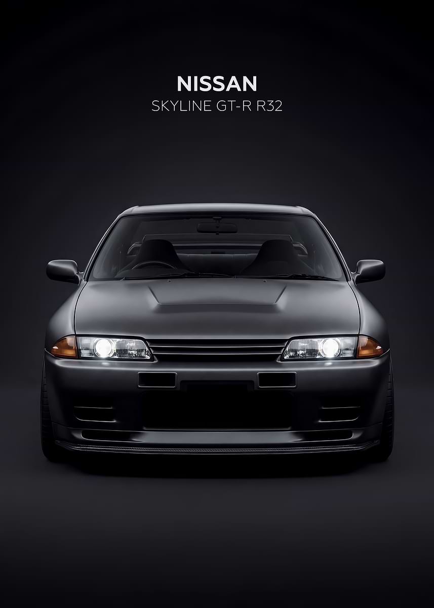 'Nissan Skyline GT-R R32' Poster, picture, metal print, paint by Illust ...