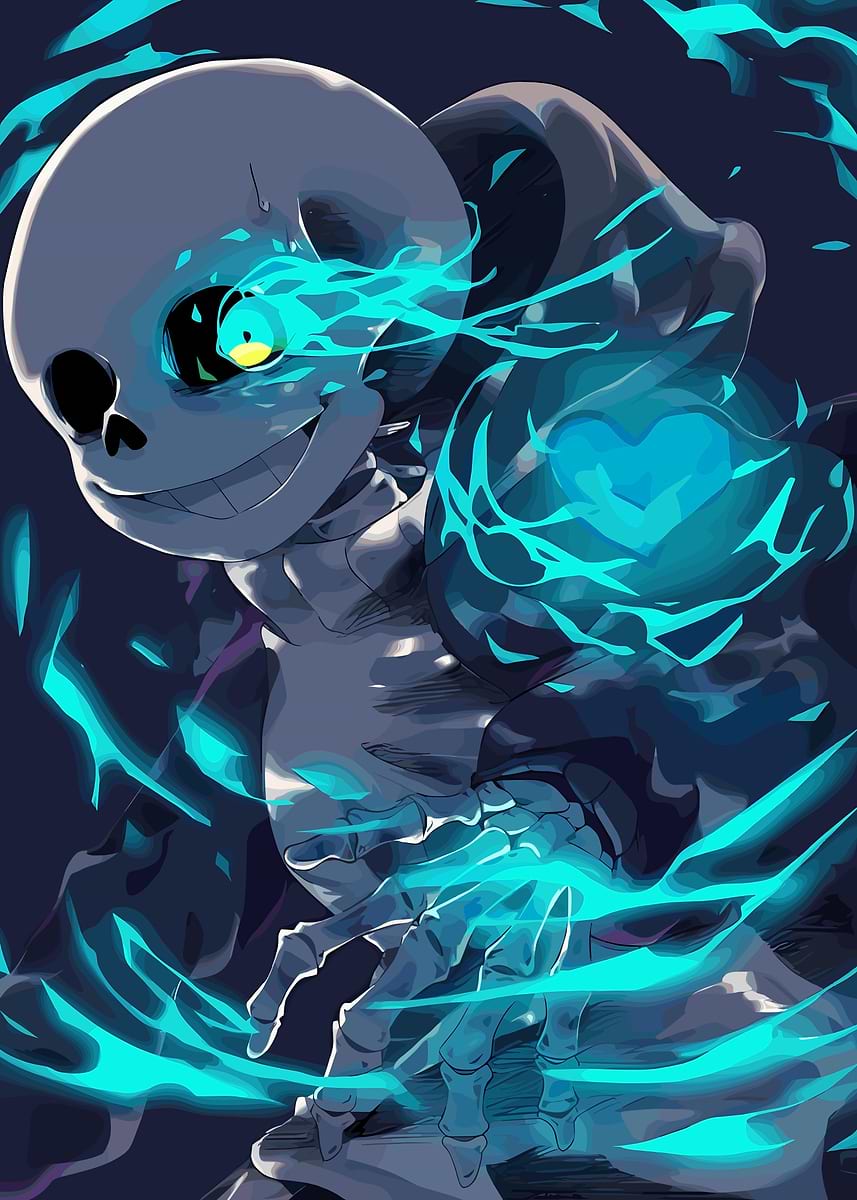 Sans Undertale Blue Magic Poster Picture Metal Print Paint By Iki Sans Undertale Blue Magic Poster Picture Metal Print Paint By Iki
