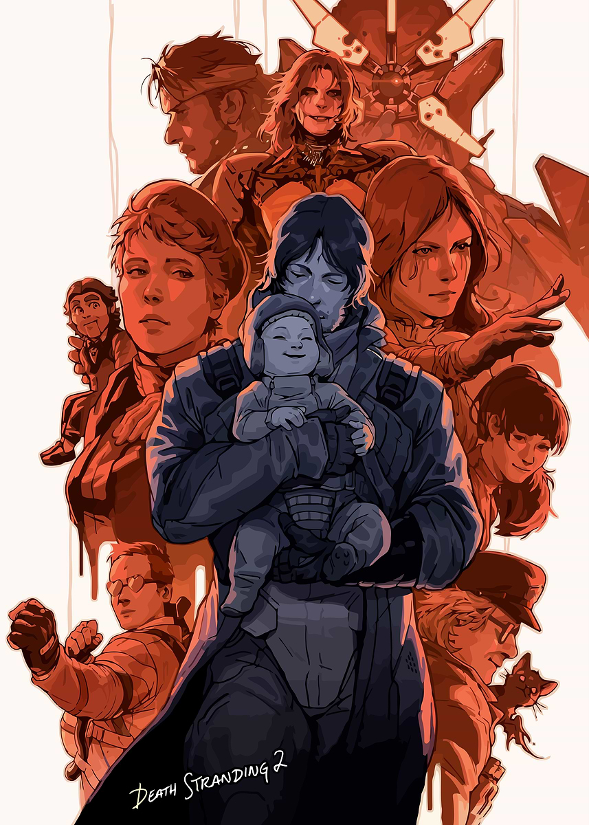 Death Stranding 2 Poster' Poster, picture, metal print, paint by