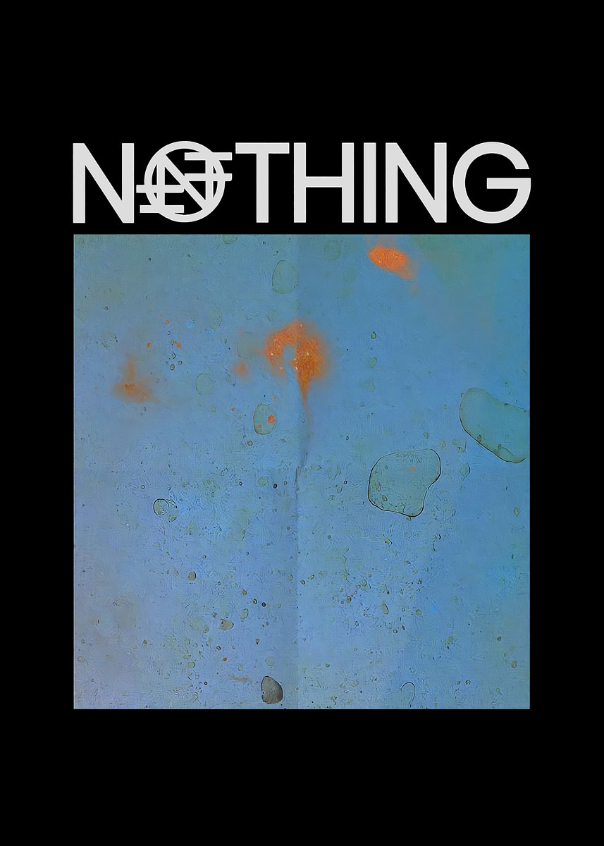 For Example Nothing Background 'Nothing text art with abstract background' Poster, picture, metal ...