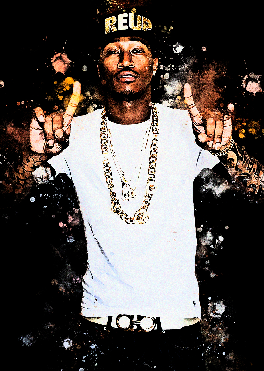 Future Rapper Patch 'Rapper Future with Gold Chains' Poster, picture, metal print, paint by ...