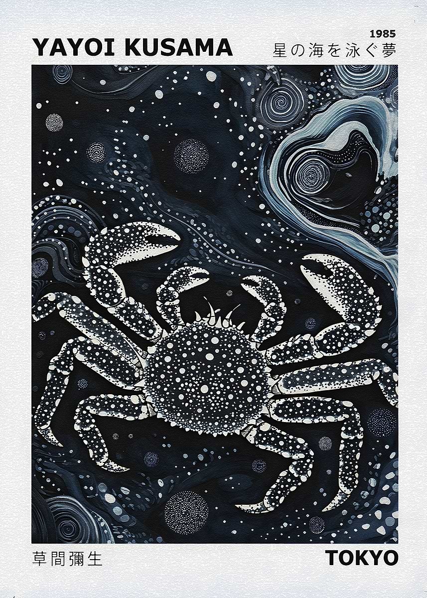 Yayoi Kusama Crab Painting' Poster, picture, metal print, paint by