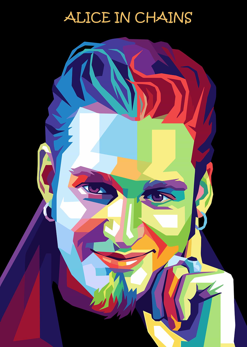 Alice in Chains Pop Art Portrait' Poster, picture, metal print