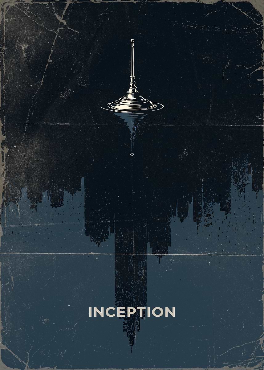 Inception Movie Poster' Poster, picture, metal print, paint by
