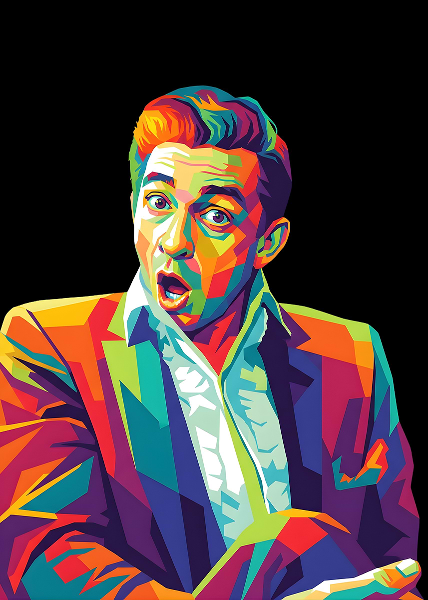 'Colorful WPAP Portrait of a Man' Poster, picture, metal print, paint ...