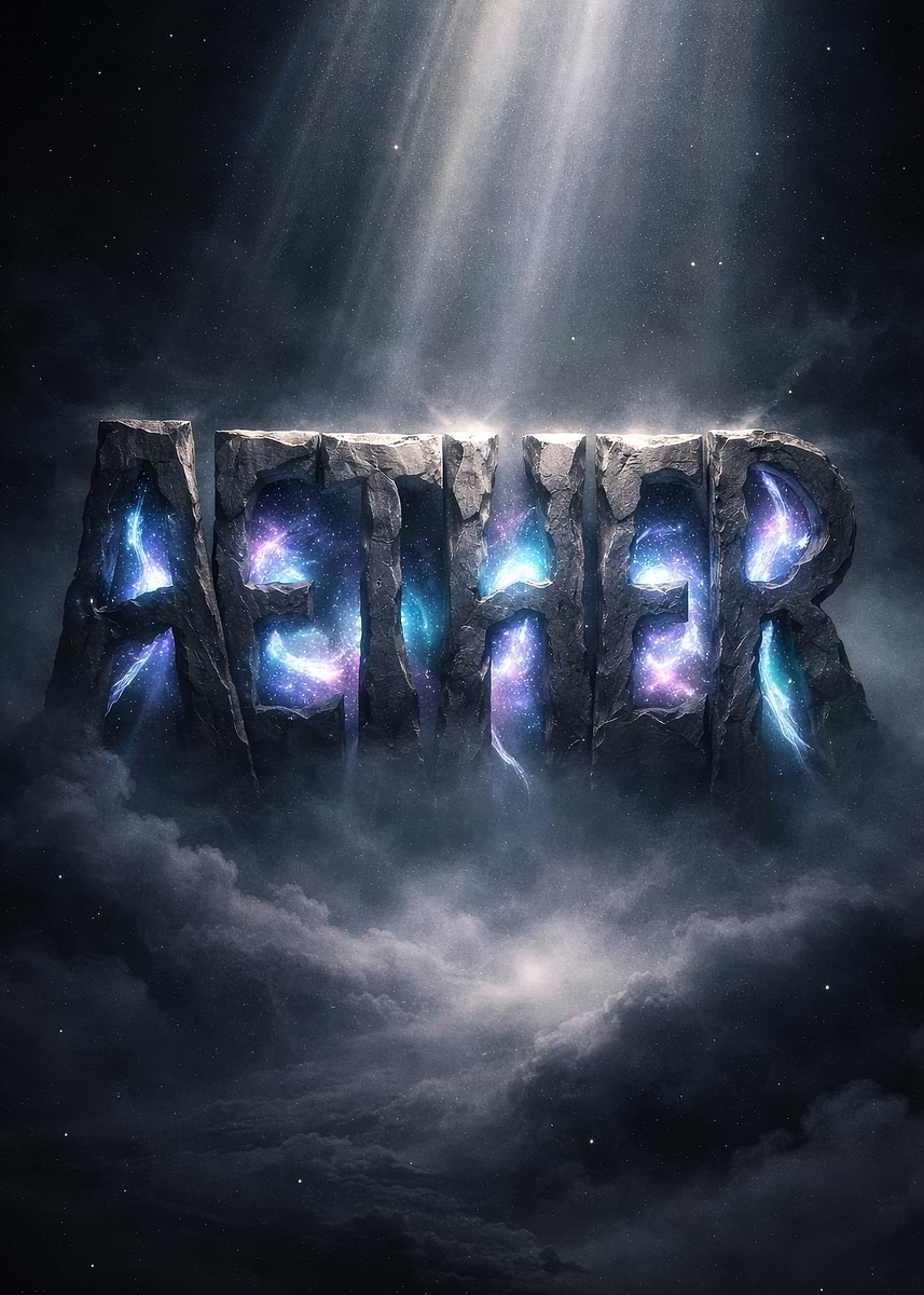 'Aether Text Art' Poster, picture, metal print, paint by BINEDITS ...