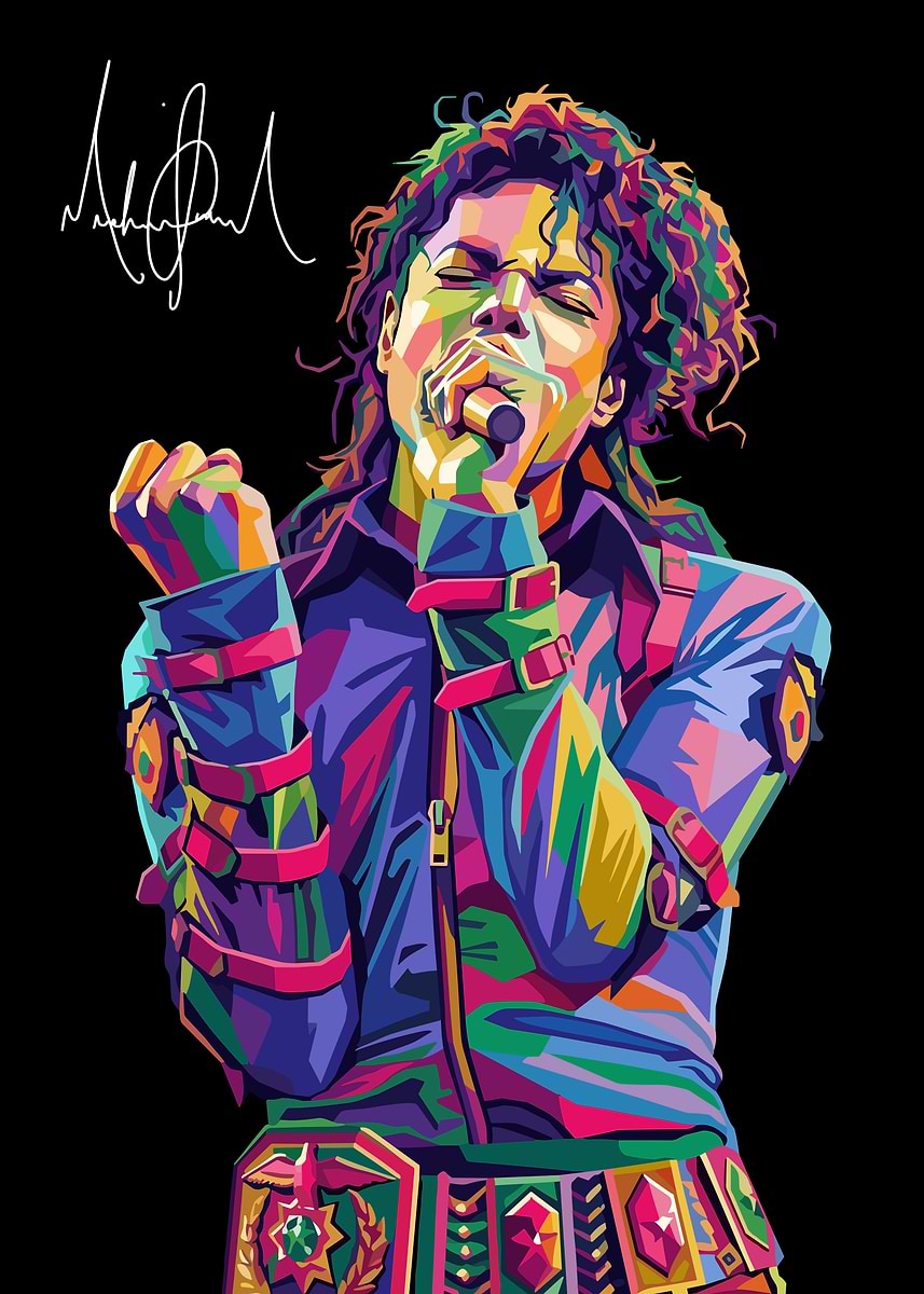 Michael Jackson Pop Art Portrait' Poster, picture, metal print