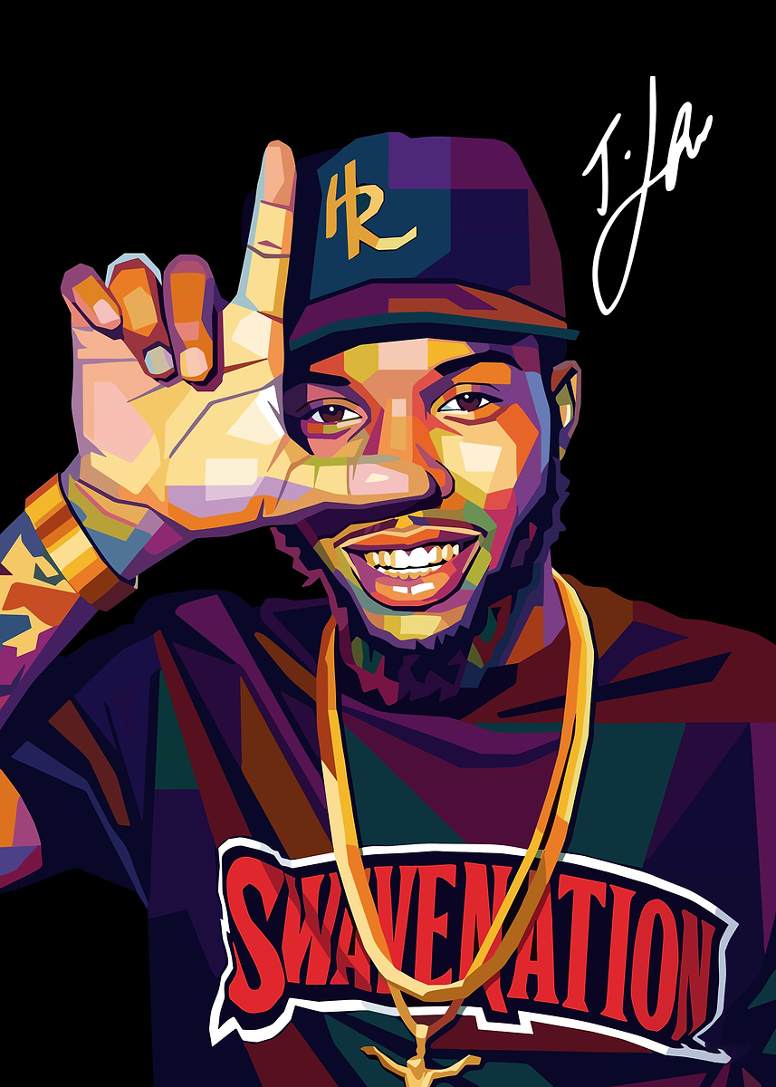 Tory Lanez Pop Art Portrait of a Rapper' Poster, picture, metal