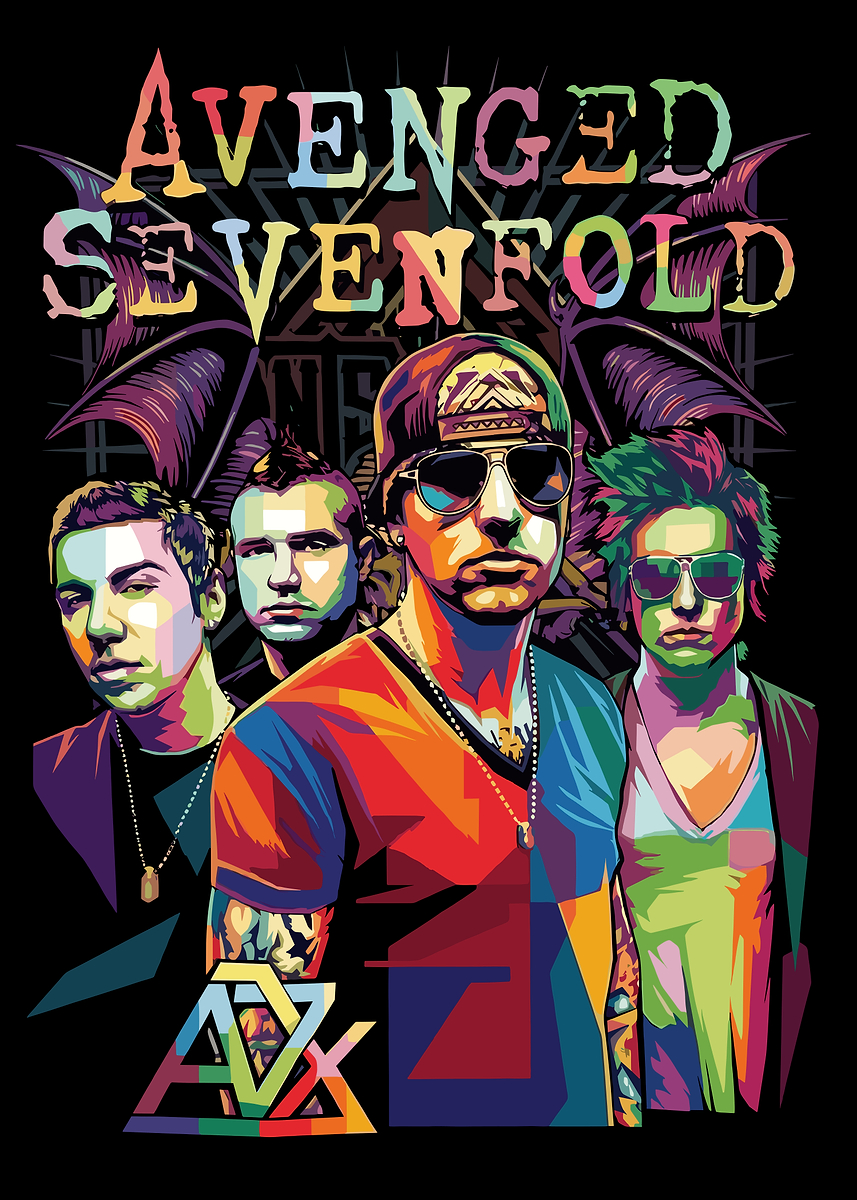 Avenged Sevenfold Band Portrait' Poster, picture, metal print