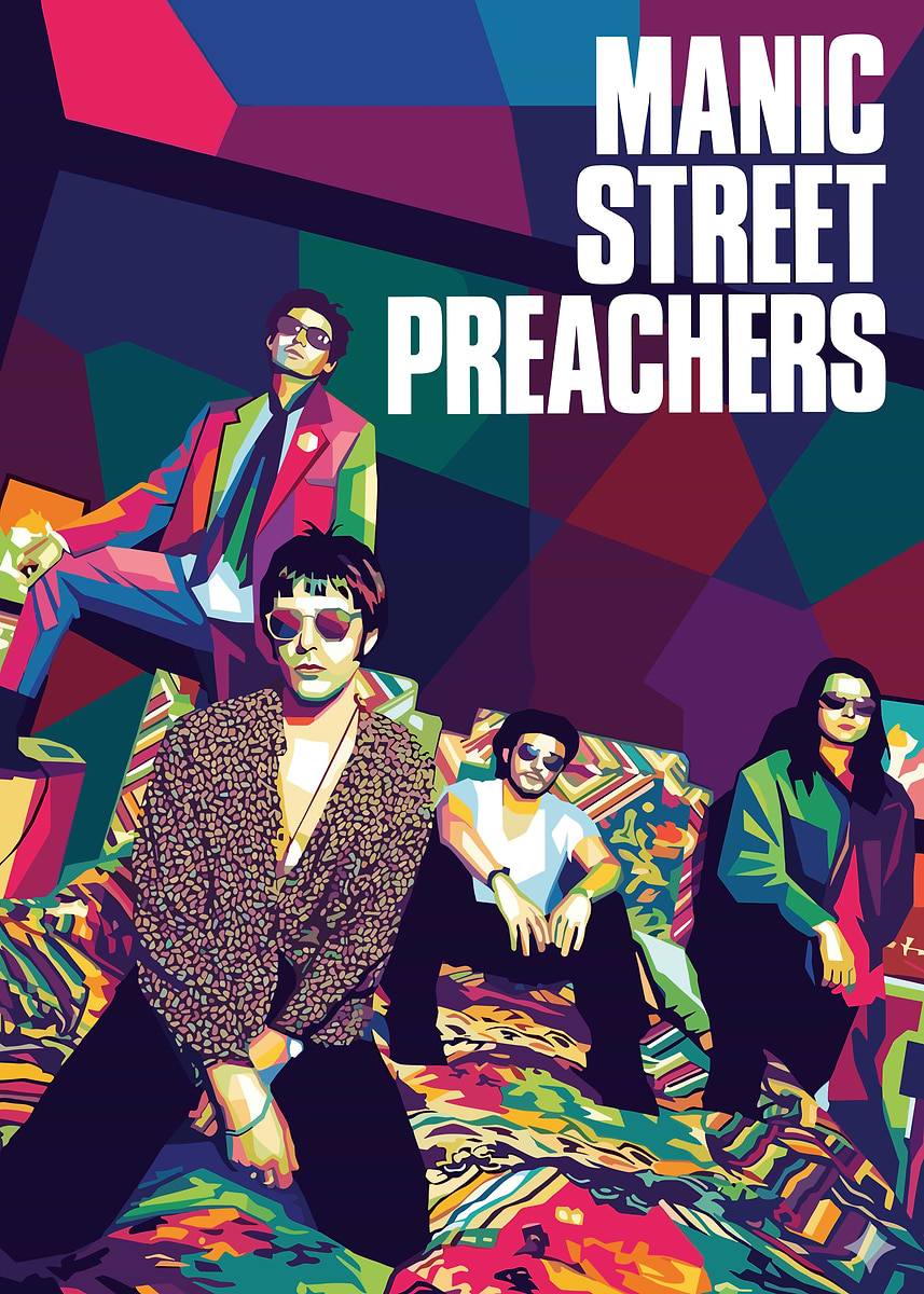 Manic Street Preachers Pop Art Poster, Picture & Metal Print