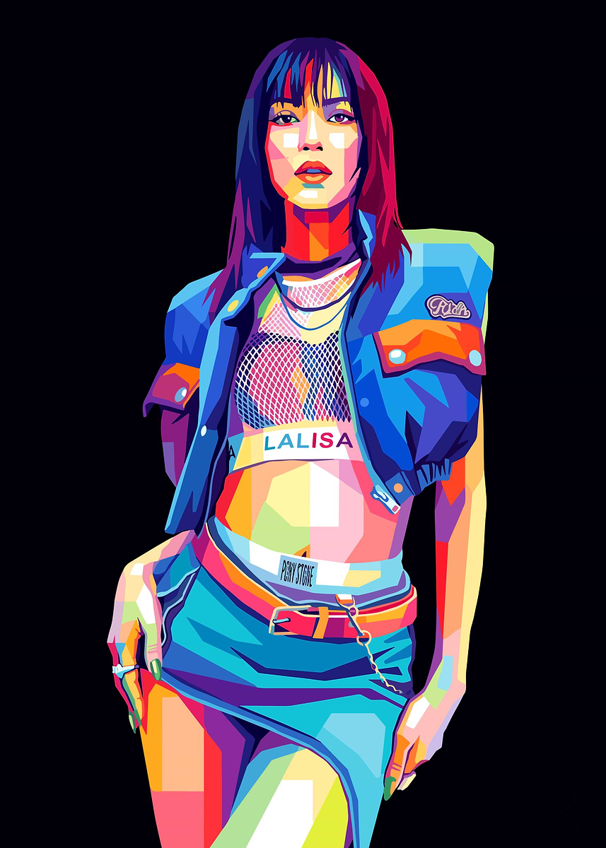 Lisa BLACKPINK Pop Art Portrait' Poster, picture, metal print