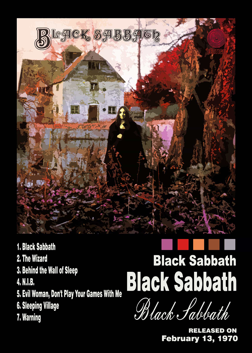 Black Sabbath Album Cover Art' Poster, picture, metal print, paint