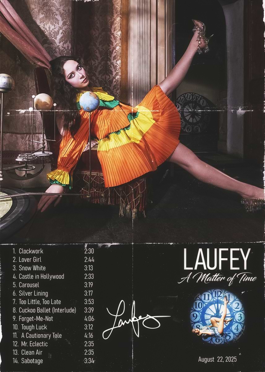 Laufey A Matter of Time Album Art' Poster, picture, metal print