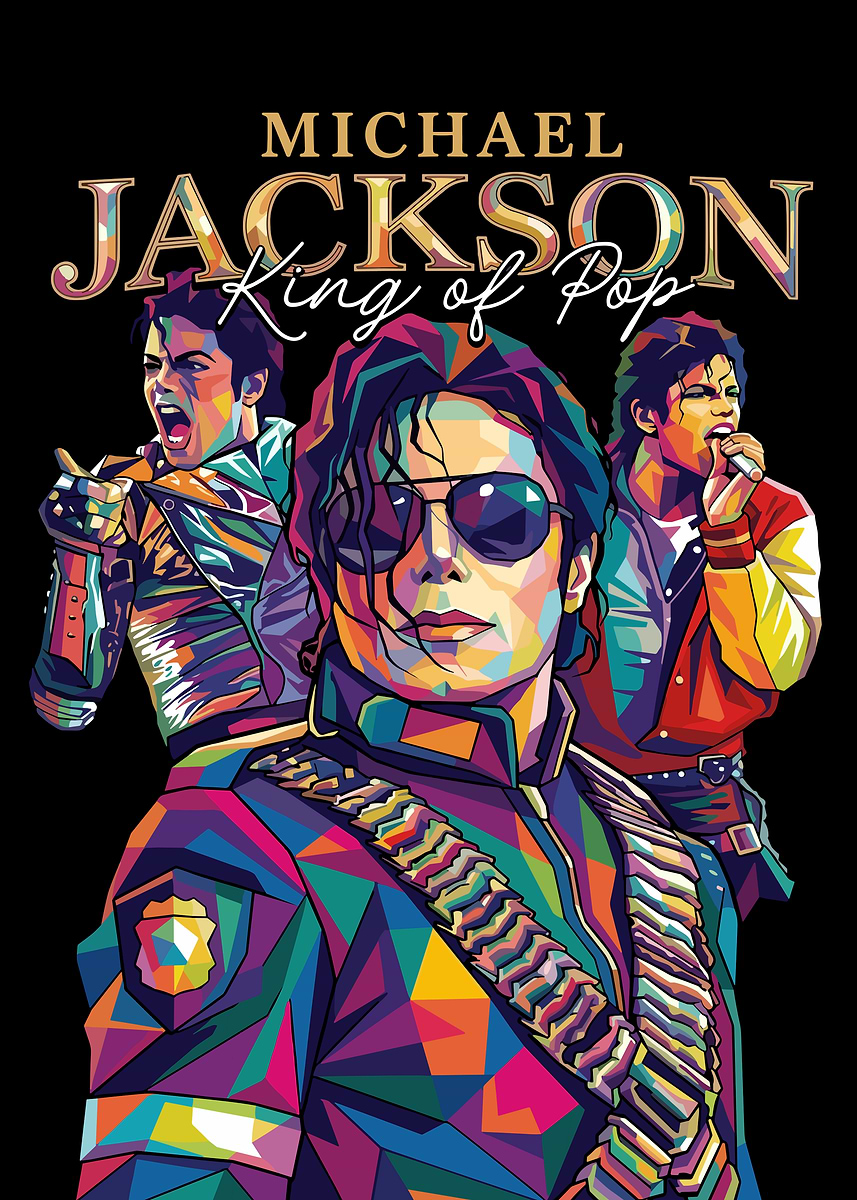 Michael Jackson King of Pop Art' Poster, picture, metal print