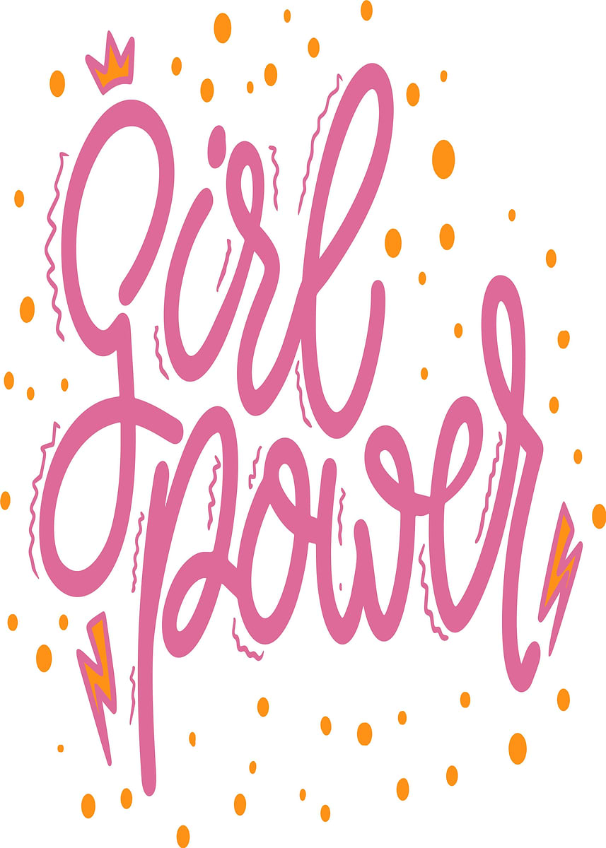 Girl Power Text Basic 'Girl Power text art' Poster, picture, metal print, paint by Art | Displate