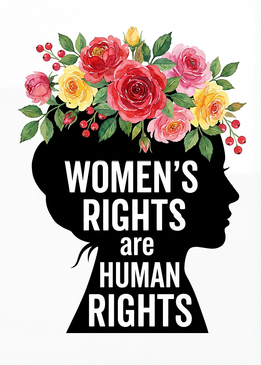 Wiman Rights 'Women's Rights Are Human Rights' Poster, picture, metal print, paint ...