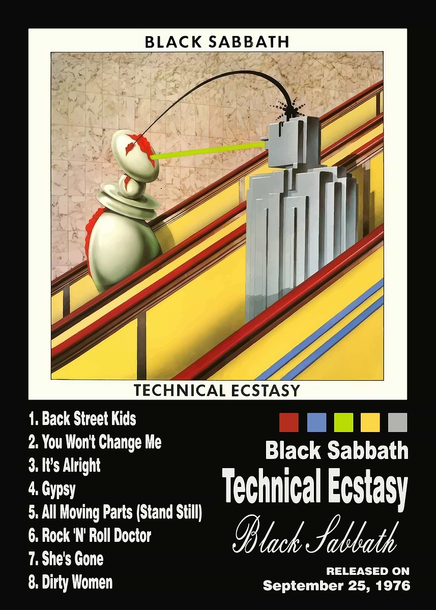 Black Sabbath Technical Ecstasy Album Cover' Poster, picture