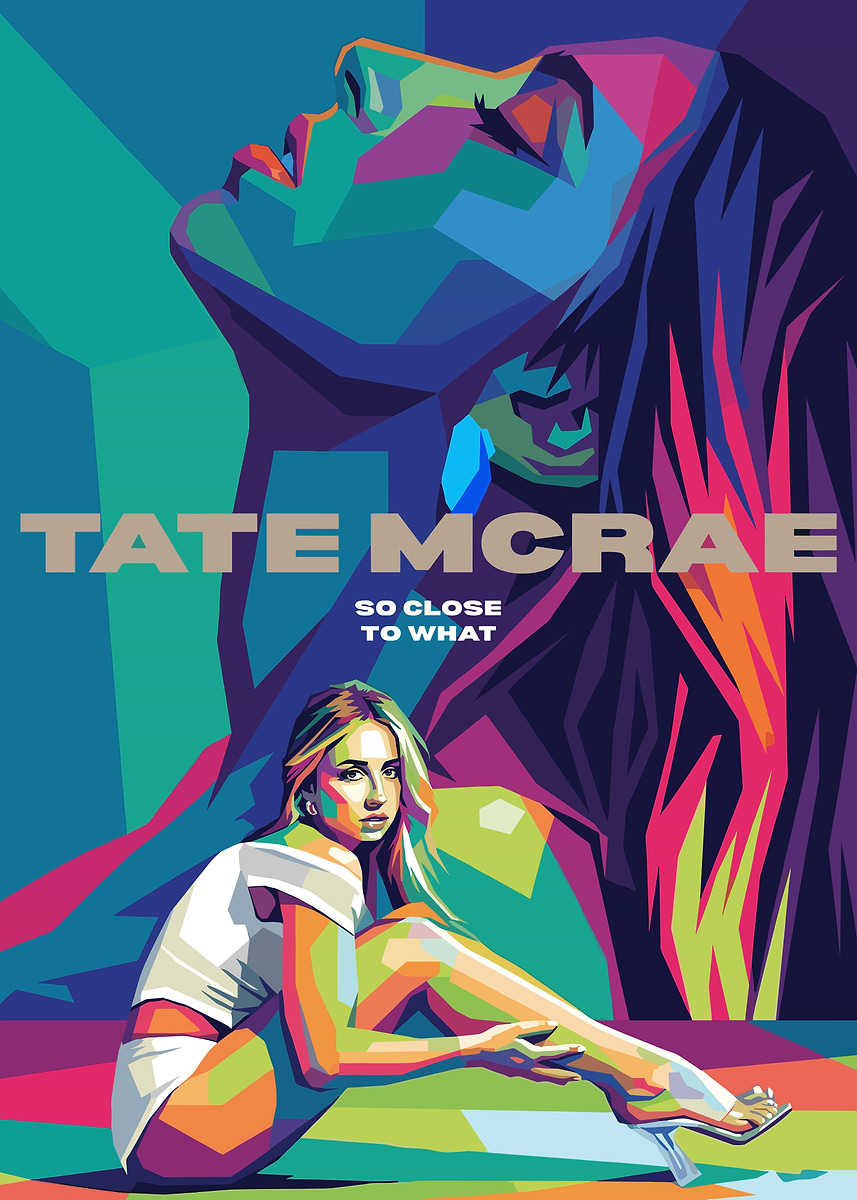  Tate McRae Pop Art Portrait Poster Picture Metal Print Paint By 