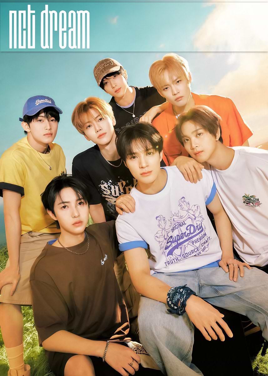 NCT Dream Group Photo' Poster, picture, metal print, paint by
