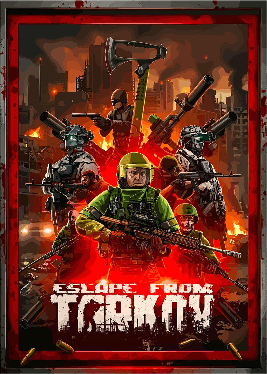 Escape from Tarkov Game Poster' Poster, picture, metal print