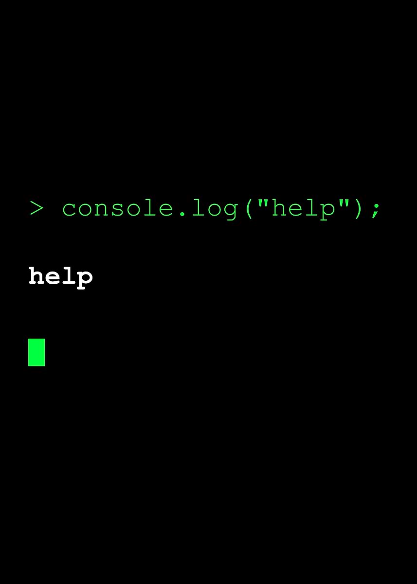 Code Logs Fun 'Funny Programmer Console Log' Poster, picture, metal print, paint by ...