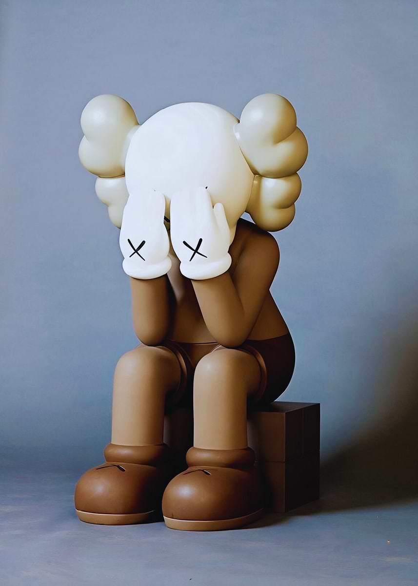 KAWS Companion Sitting Figure' Poster, picture, metal print, paint