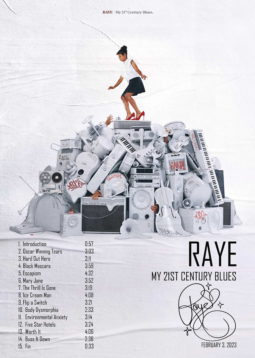 'Raye My 21st Century Blues Album Art' Poster, picture, metal print ...