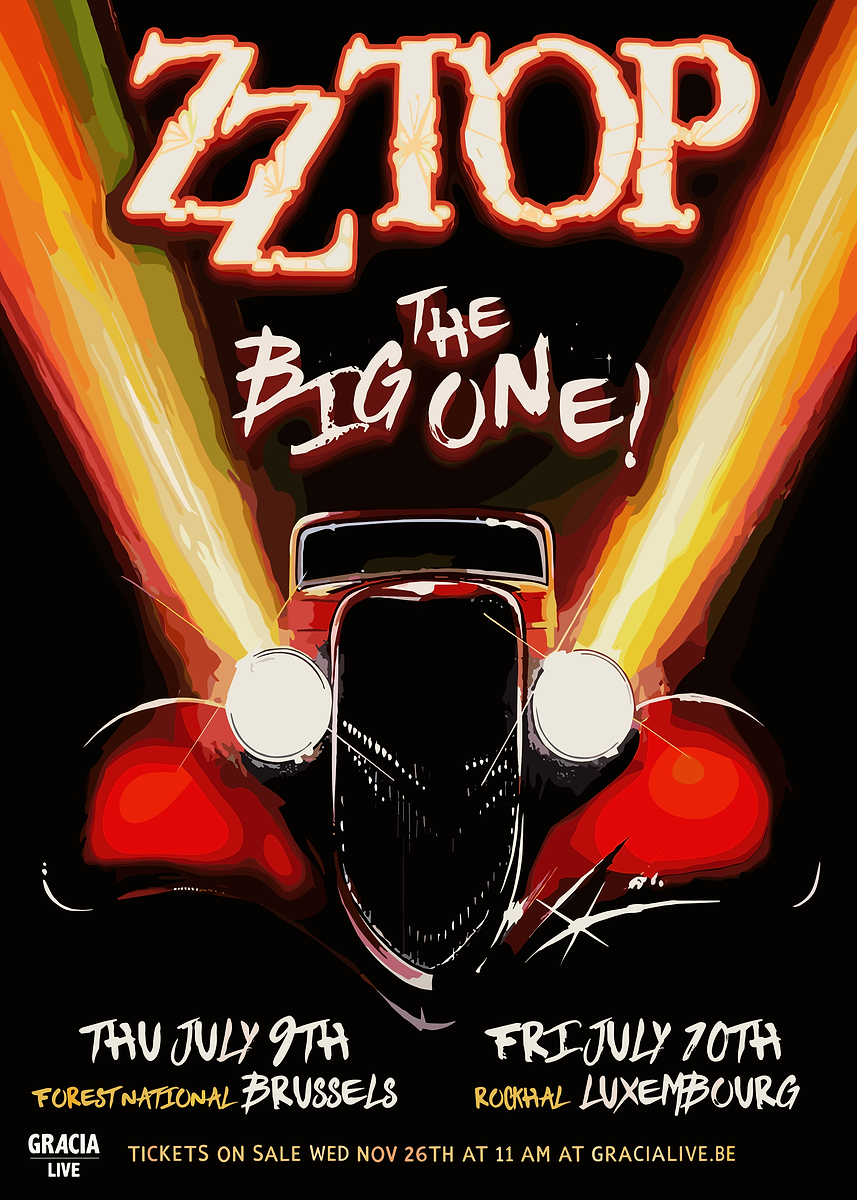 ZZ Top The Big One Concert Poster' Poster, picture, metal print
