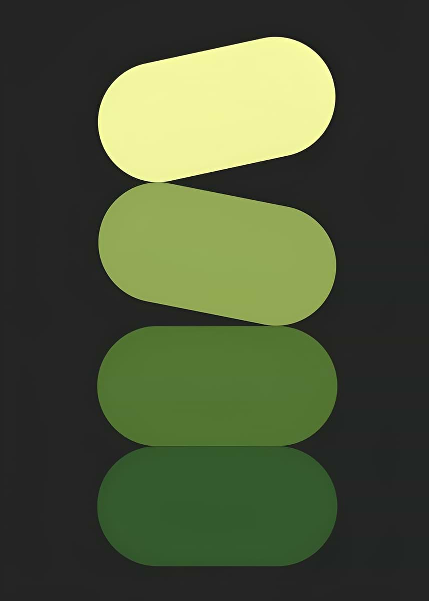 'Stacked Rounded Rectangles' Poster, picture, metal print, paint by ...