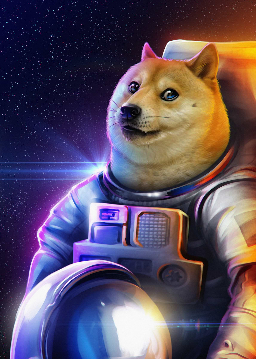 'Doge Astronaut in Space' Poster, picture, metal print, paint by Ericc ...
