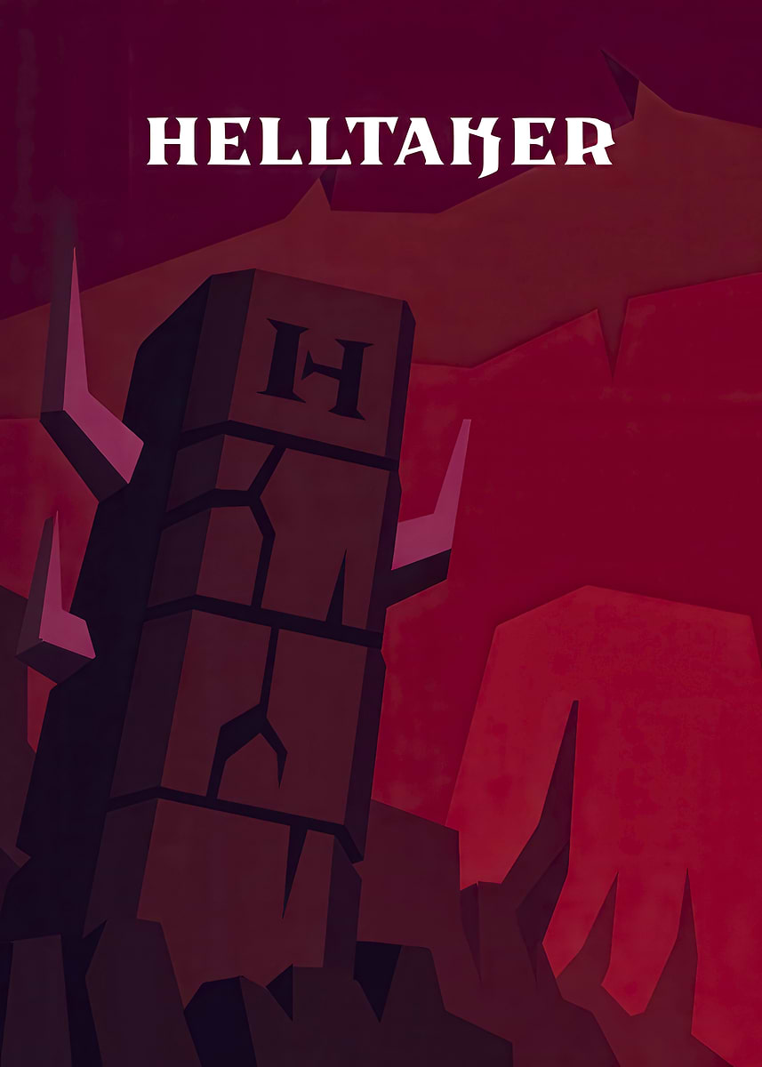 Helltaker Signs 'Helltaker Game Poster' Poster, picture, metal print, paint by ...