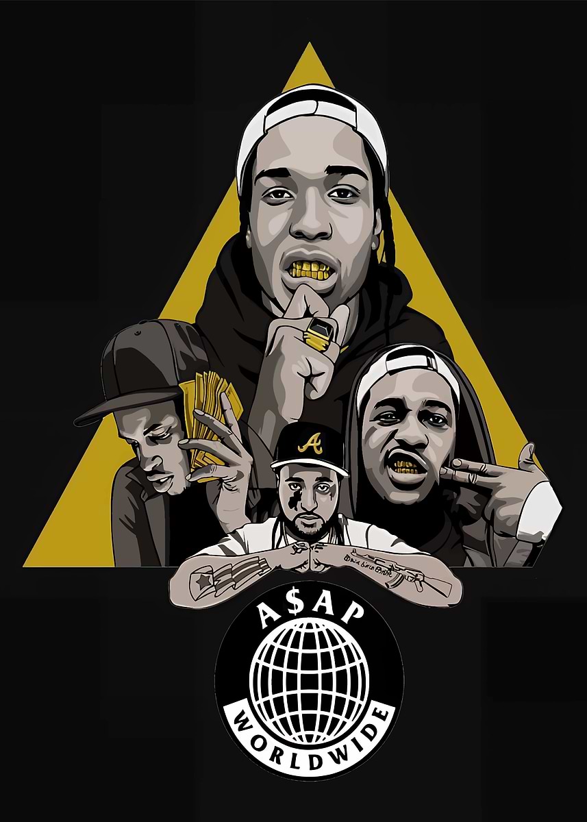 'ASAP Worldwide Group Portrait' Poster, picture, metal print, paint by ...