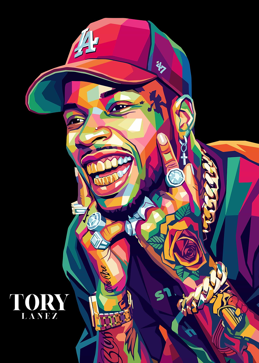 Tory Lanez Pop Art Portrait' Poster, picture, metal print, paint