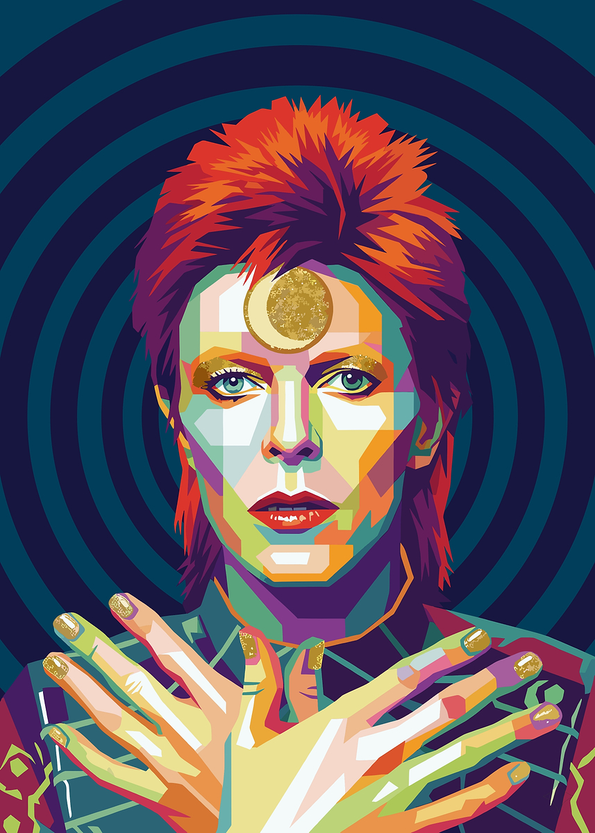 David Bowie ' Poster, picture, metal print, paint by Ahmad Hanafi