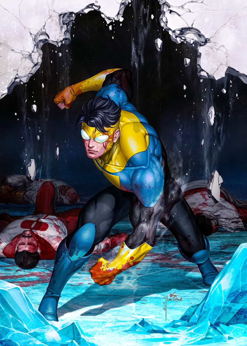 'Invincible in Action' Poster, picture, metal print, paint by Neon ...