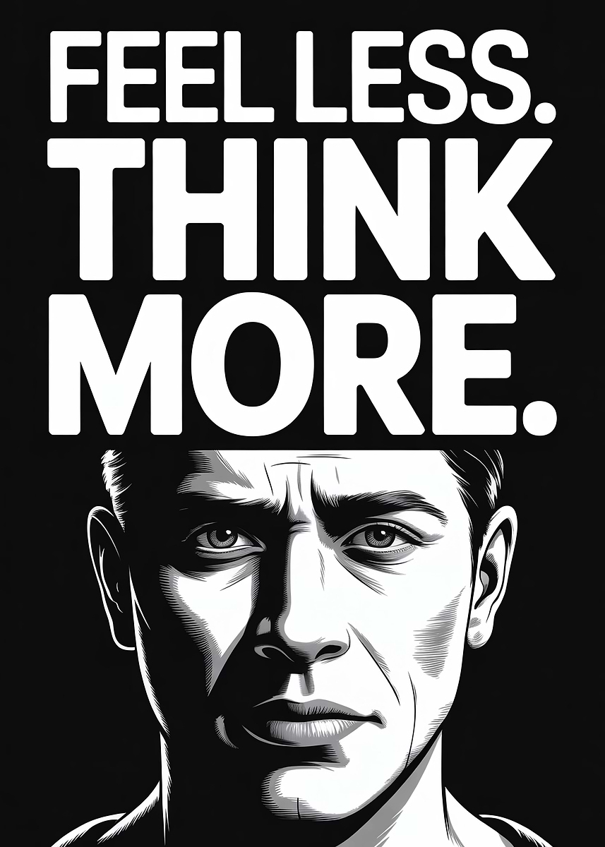 'Feel Less Think More' Poster, picture, metal print, paint by ...