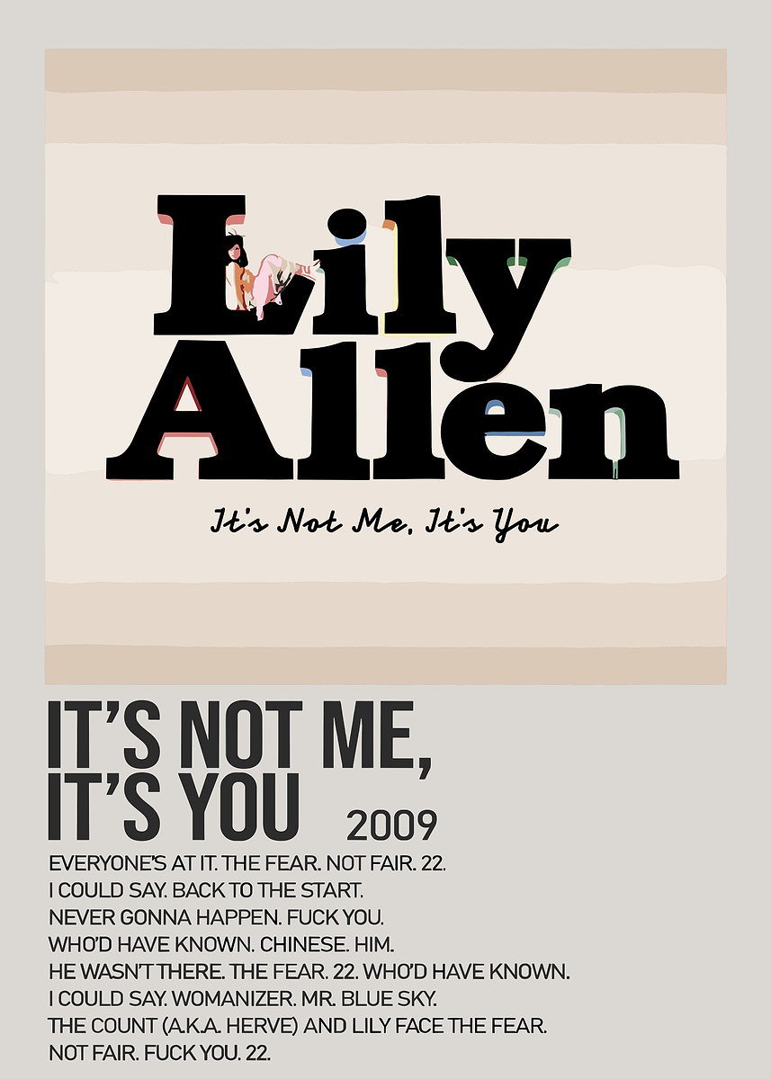Lily Allen It's Not Me, It's You' Poster, picture, metal print