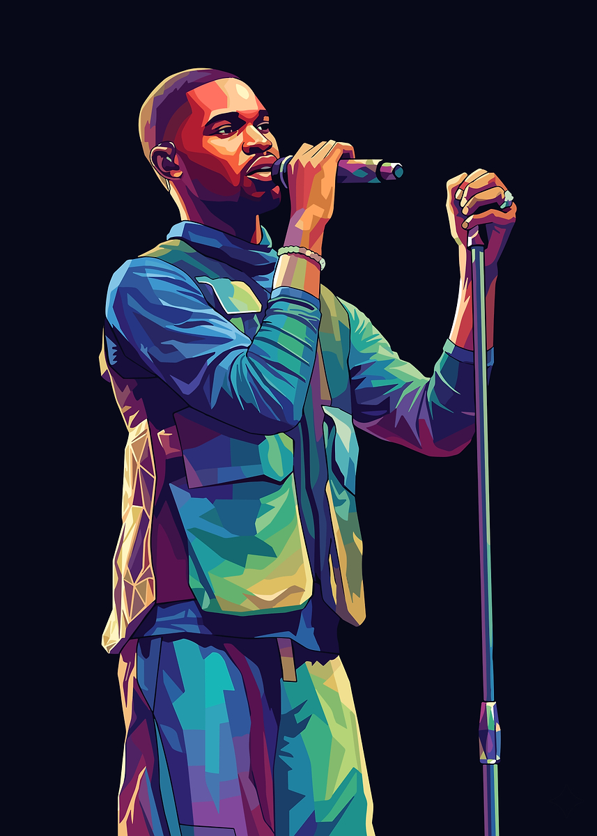 'Colorful Portrait of a Dave Rapper' Poster, picture, metal print ...