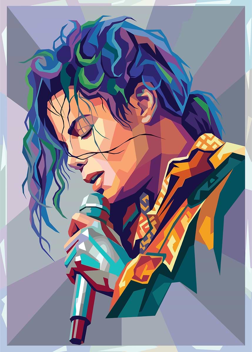 トランPOPアート Michael Jackson Pop Art Portrait' Poster, picture, metal print