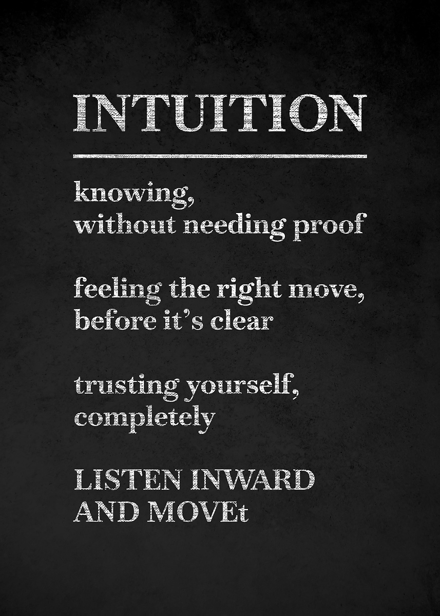 Define Intution 'Intuition Definition Poster' Poster, picture, metal print, paint by ...