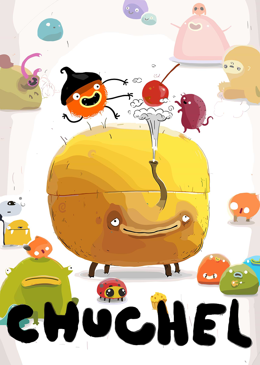 'Chuchel Game Characters and Logo' Poster, picture, metal print, paint ...