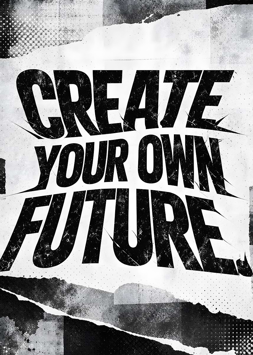 'Create Your Own Future Poster' Poster, picture, metal print, paint by ...