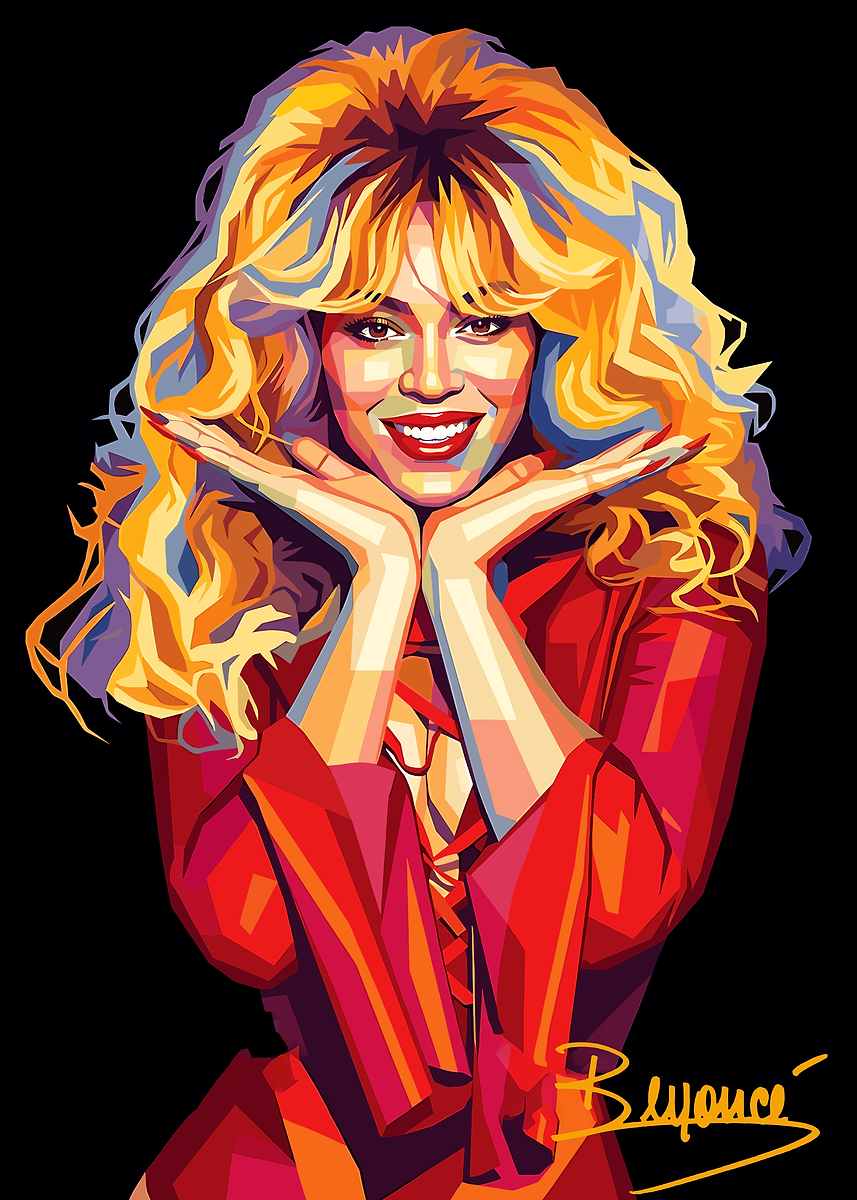 'Beyoncé Pop Art Portrait' Poster, picture, metal print, paint by ...