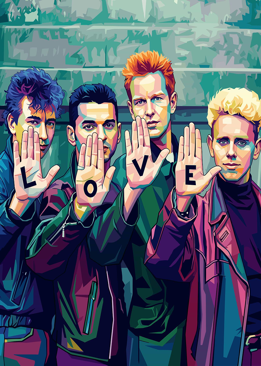Depeche Mode LOVE Pop Art' Poster, picture, metal print, paint by